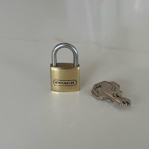 Coach Accessories - Coach Gold and Silver color Padlock with Keys